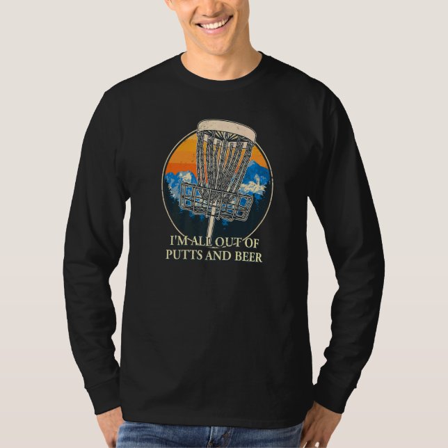Camiseta Todo Fuera De Putts Y Beer Disk Golf Drinking Golf (Anverso)