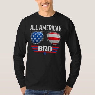 Camiseta Todo Hermano Americano Gafas De Sol USA 4 De Julio
