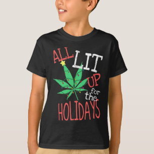Camiseta Todo Iluminado Para Las Vacaciones Funny Weed Navi