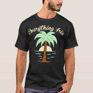 Camiseta Todo irlandés con atardecer tropical y palmera