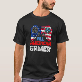 Camiseta Todo jugador americano Juegos de video patrióticos