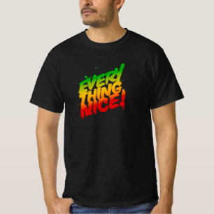 Camiseta Todo lindo rasta Typografía Reggae T-Shirt