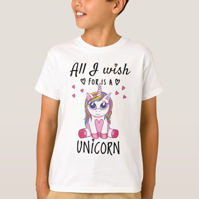 Camiseta Todo lo que deseo es una Unicornio (Anverso)