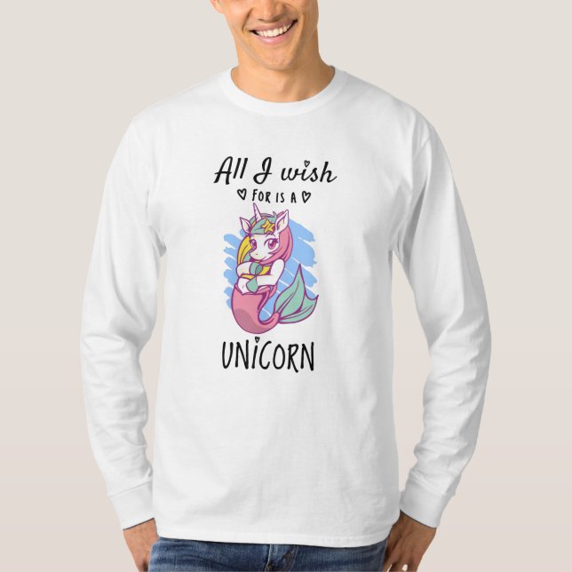 Camiseta Todo lo que deseo es una Unicornio (Anverso)