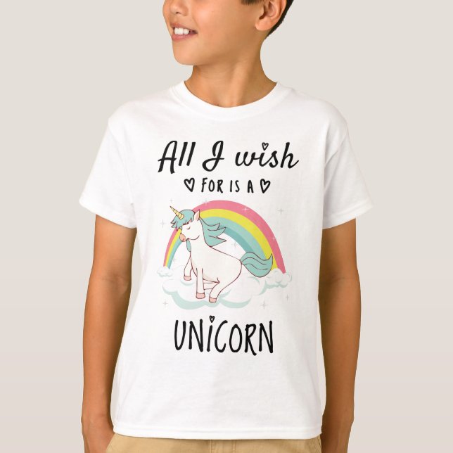 Camiseta Todo lo que deseo es una Unicornio (Anverso)