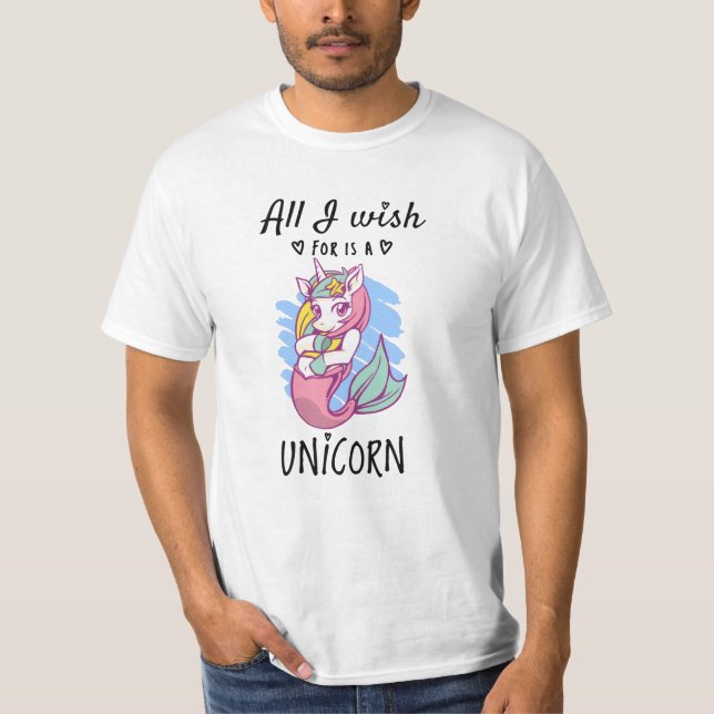 Camiseta Todo lo que deseo es una Unicornio (Anverso)