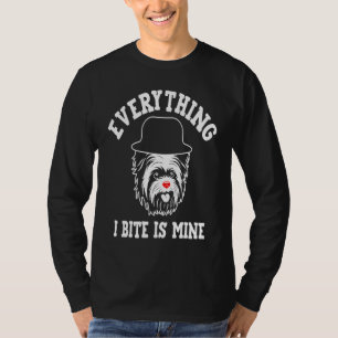 Camiseta Todo lo que muerdo es mío Yorkshire Terrier Perro