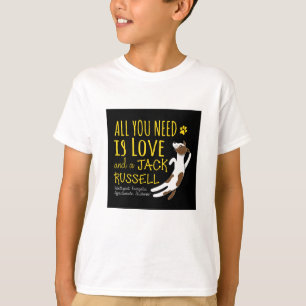 Camiseta Todo lo que necesitas es amor y un Jack Russell