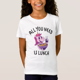 Camiseta Todo lo que necesitas es comer.