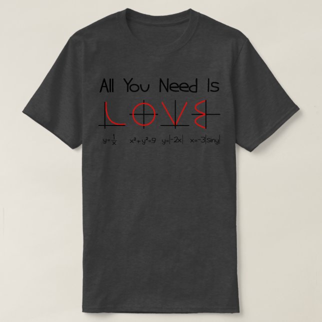 Camiseta Todo Lo Que Necesitas Es Función De Amor Graph Mat (Diseño del anverso)