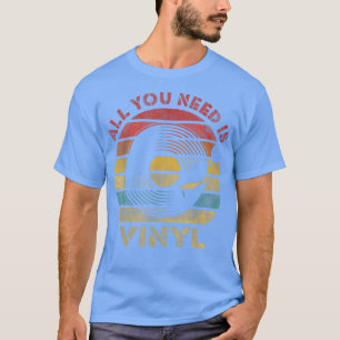 Camiseta Todo lo que necesitas es música vintage Vinyl Retr