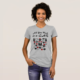 Camiseta Todo lo que necesitas es un gato