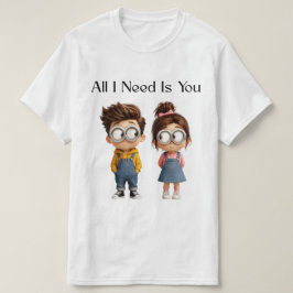 Camiseta Todo lo que necesito eres tú | Chico y chica de di