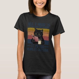 Camiseta Todo lo que necesito es café y mis libros son para