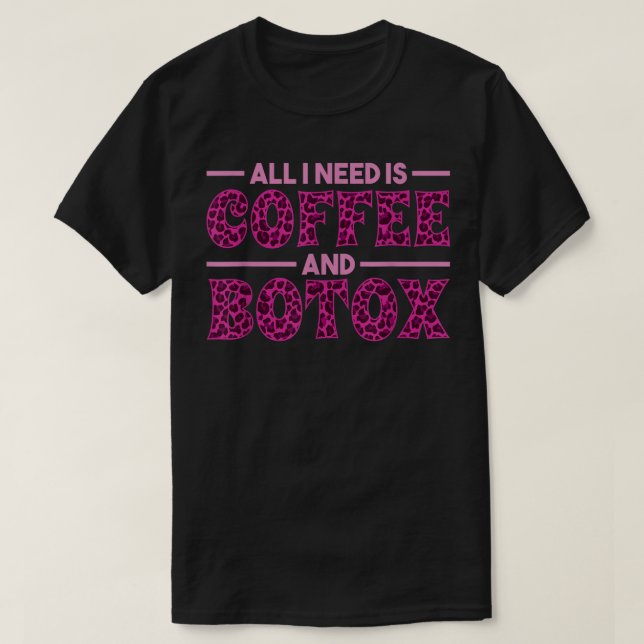 Camiseta Todo lo que necesito es café y pinchador de levas  (Diseño del anverso)