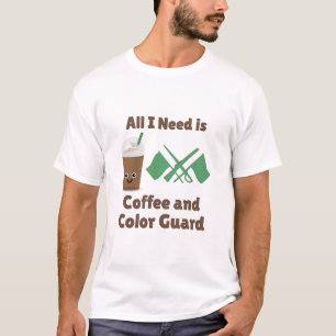 Camiseta Todo lo que necesito es café y protección de col