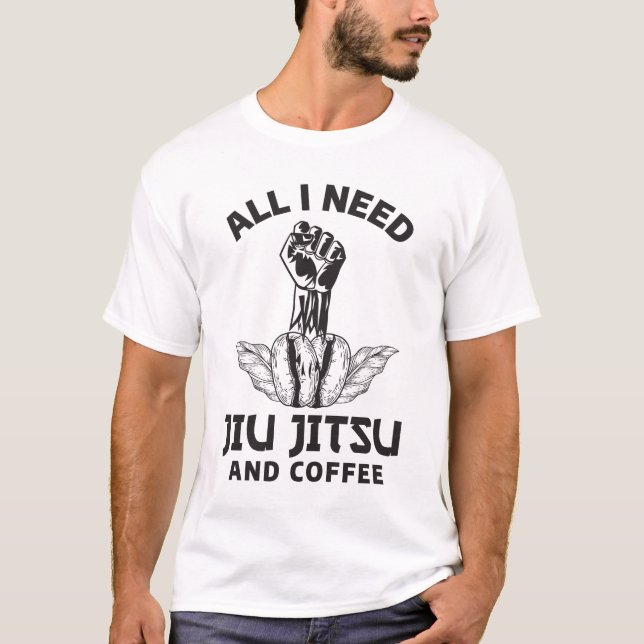 Camiseta Todo Lo Que Necesito Es Jiu Jitsu Y Café (Anverso)