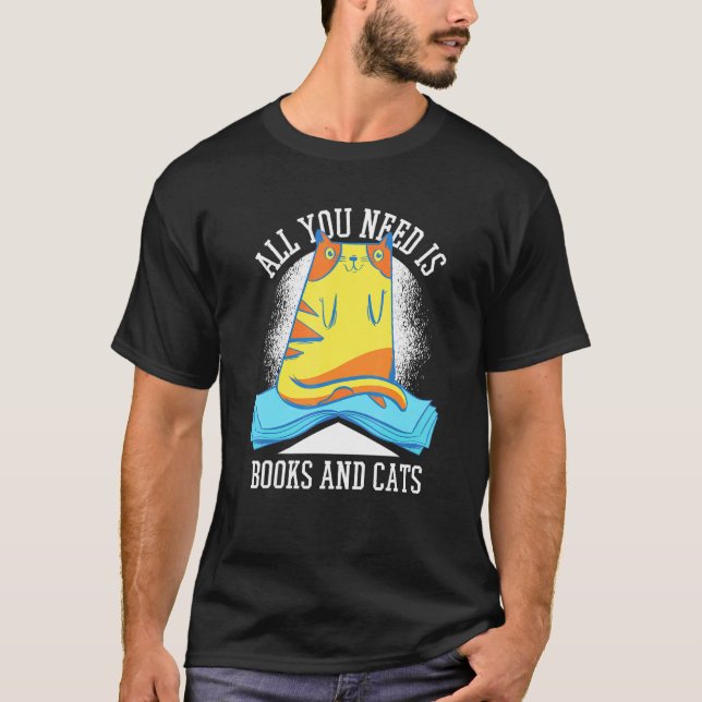 Camiseta Todo Lo Que Necesito Es Libros Libros Libros Y Reg (Anverso)