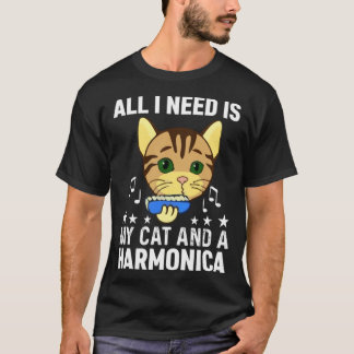 Camiseta Todo lo que necesito es mi gato y un músico de arm