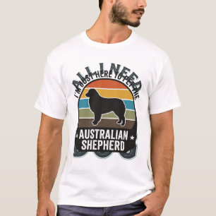 Camiseta Todo lo que necesito es mi perro grabado vintage a