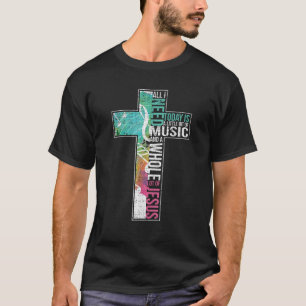 Camiseta Todo Lo Que Necesito Es Música Jesús Cristiano Cru