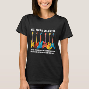 Camiseta Todo Lo Que Necesito Es Una Colección De Guitarra