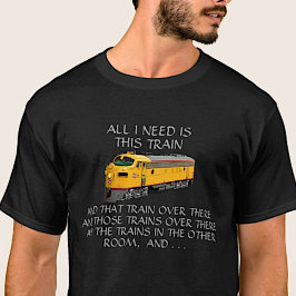 Camiseta Todo Lo Que Necesito Este Tren - Loco Modelo De Di