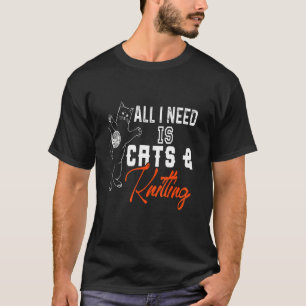Camiseta Todo lo que necesito son gatos y tejer regalo dive