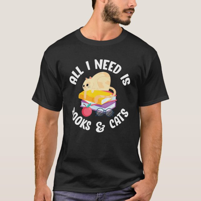 Camiseta Todo Lo Que Necesito Son Libros (Anverso)