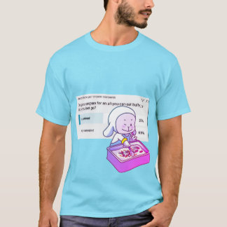 Camiseta todo lo que puedas comer en forma de bufé