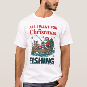 Camiseta Todo lo que Quiere Navidad Es Barco de Reno de San