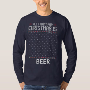 Camiseta Todo lo que quieren los Navidades es Beer Mens Lon