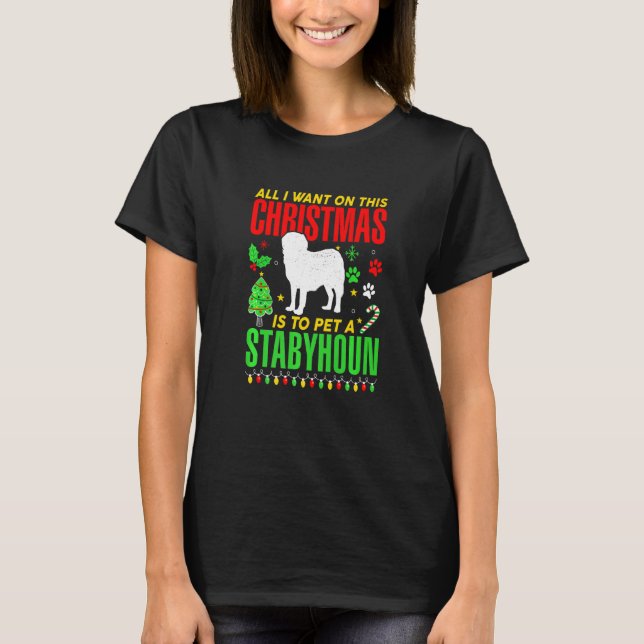 Camiseta Todo Lo Que Quiero De Este Navidad Es Que El Masco (Anverso)