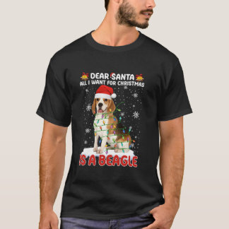 Camiseta Todo Lo Que Quiero De Los Navidades Es Beagle Sant