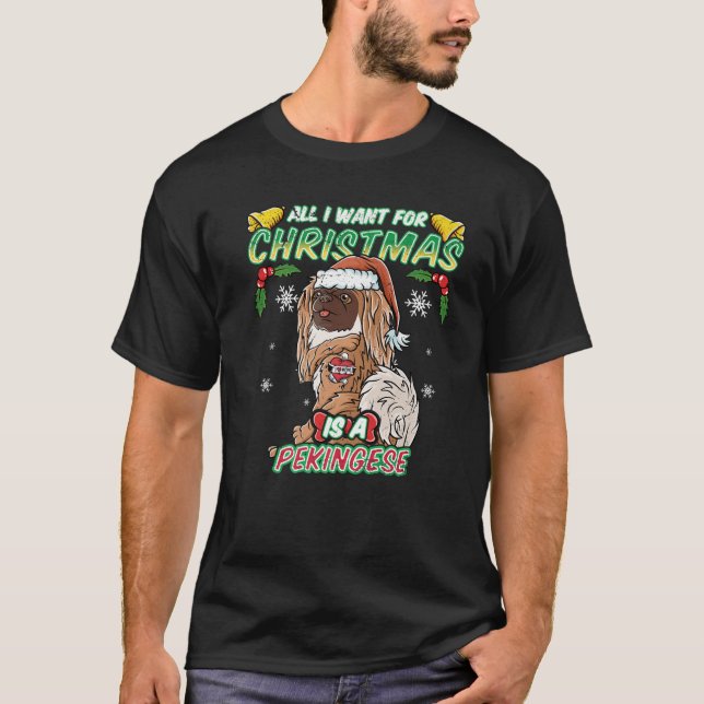 Camiseta Todo Lo Que Quiero De Los Navidades Es Un Santa Cl (Anverso)