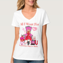 Camiseta Todo lo que quiero El día de San Valentín son zapa