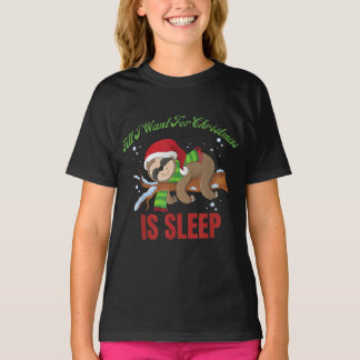 Camiseta Todo Lo Que Quiero Para Los Navidades Es Dormir Di