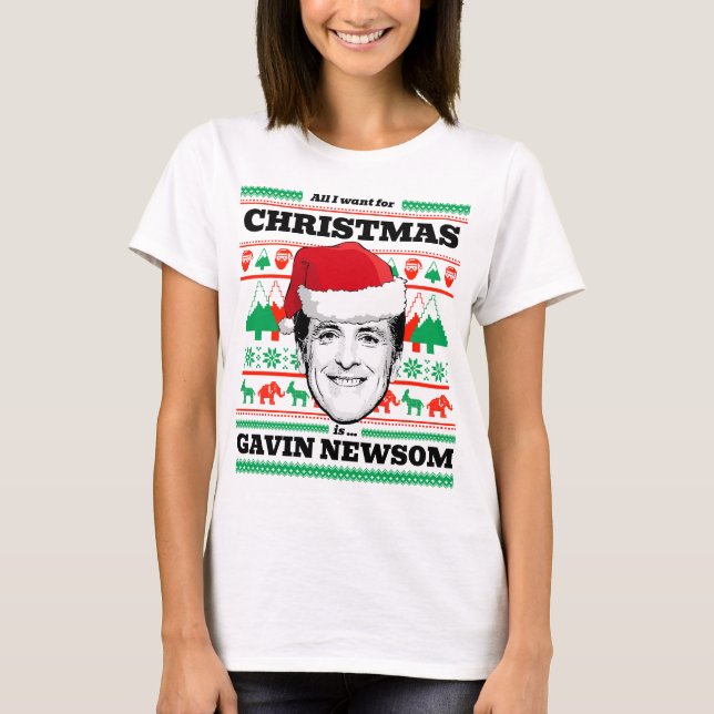 Camiseta Todo lo que quiero para los Navidades es Gavin New (Anverso)
