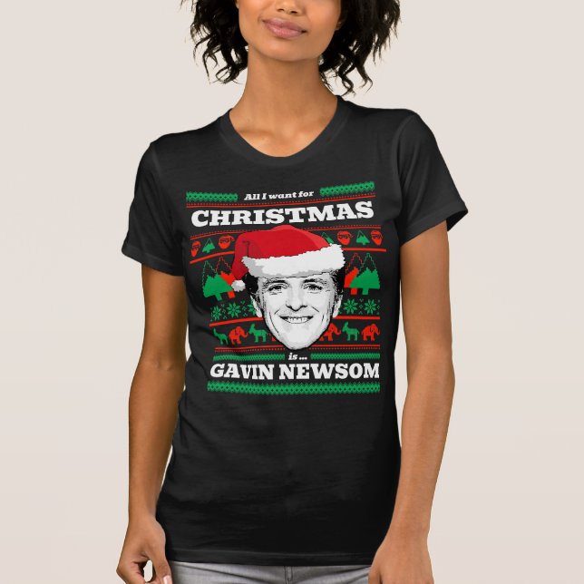 Camiseta Todo lo que quiero para los Navidades es Gavin New (Anverso)