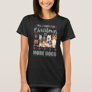 Camiseta Todo Lo Que Quiero Para Los Navidades Es Más Perro