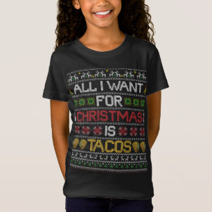 Camiseta Todo Lo Que Quiero Para Los Navidades Es Más Tacos