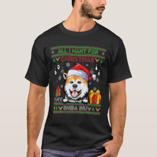 Camiseta Todo Lo Que Quiero Para Los Navidades Es Shiba Inu