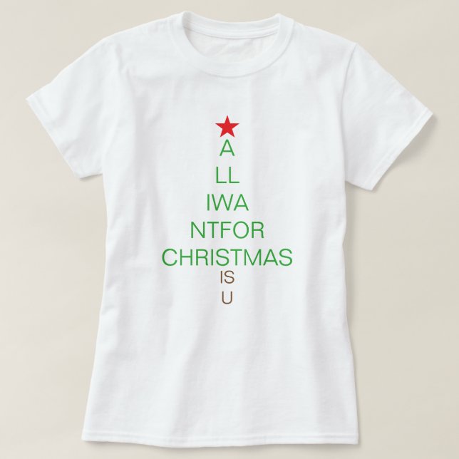 Camiseta Todo lo que quiero para los Navidades es tu camise (Diseño del anverso)