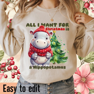 Camiseta Todo Lo Que Quiero Para Los Navidades Es Un Hipopó