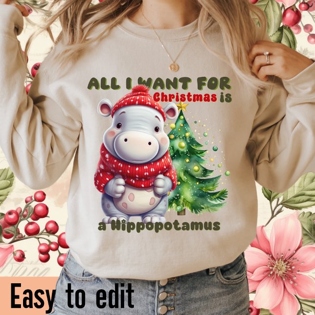 Camiseta Todo Lo Que Quiero Para Los Navidades Es Un Hipopó (Subido por el creador)