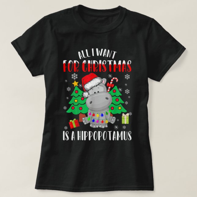 Camiseta Todo Lo Que Quiero Para Los Navidades Es Un Hippop (Diseño del anverso)