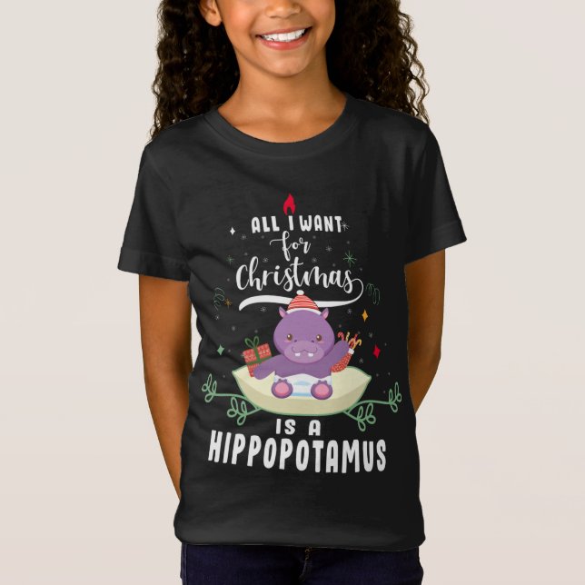 Camiseta Todo lo que quiero para los Navidades es un hippot (Anverso)