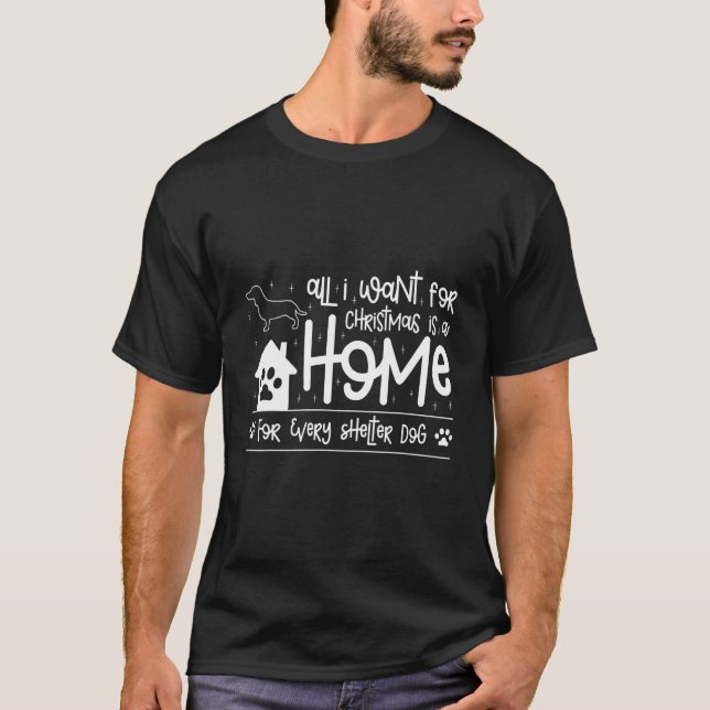 Camiseta Todo lo que quiero para los Navidades es un hogar  (Anverso)