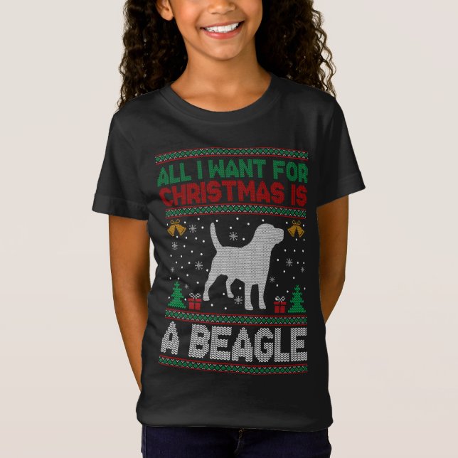 Camiseta Todo Lo Que Quiero Para Los Navidades Es Un Perro  (Anverso)