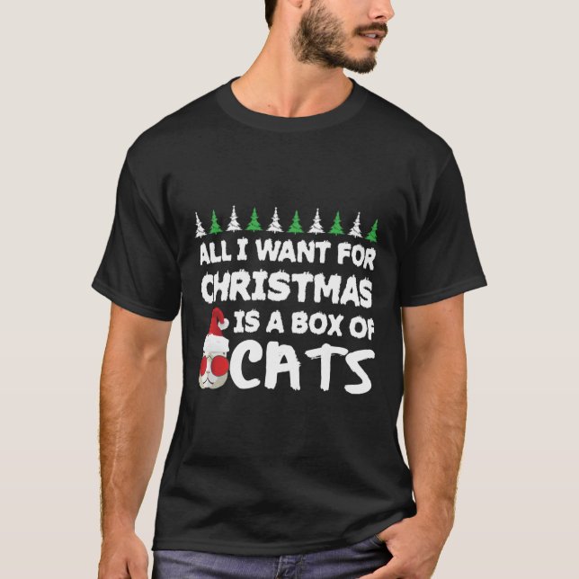 Camiseta Todo Lo Que Quiero Para Los Navidades Es Una Caja  (Anverso)